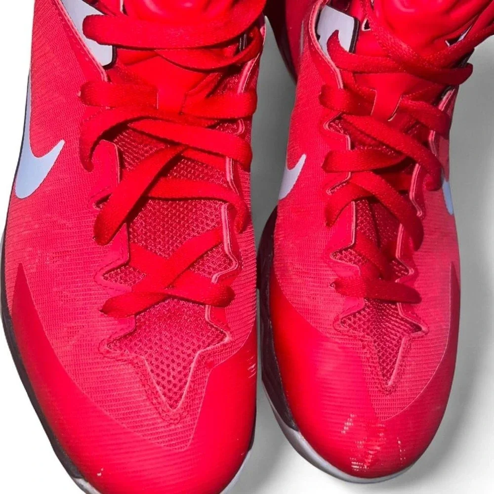 Nike Zoom Hyperquickness Men's Size 12 Red Black Basketball Shoes 599519-602